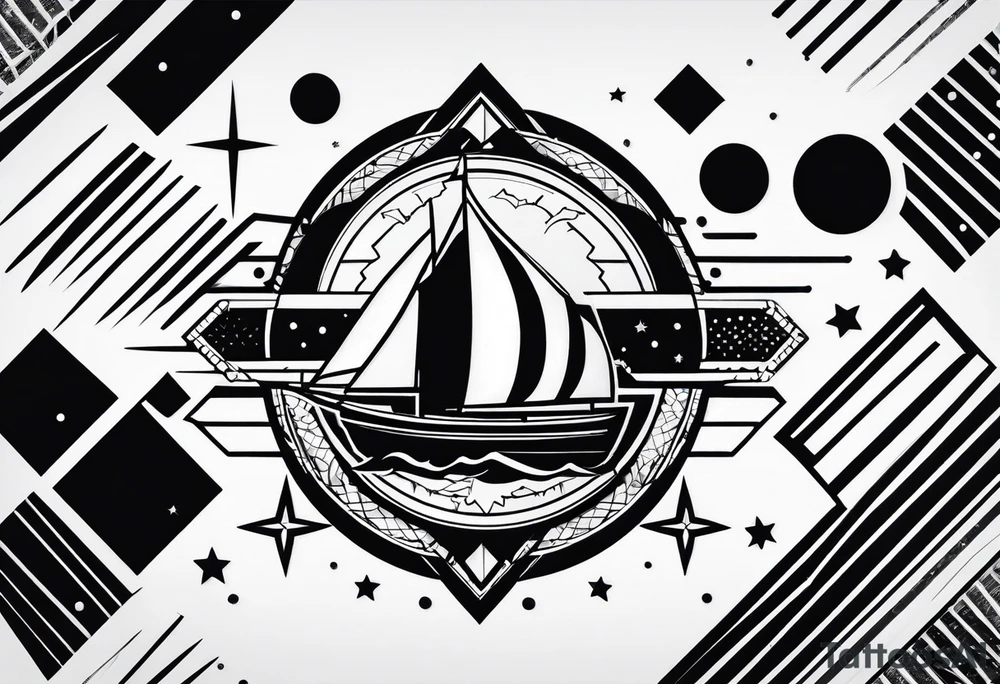 Minimalistic travel tattoo idea