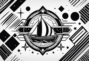Minimalistic travel tattoo idea