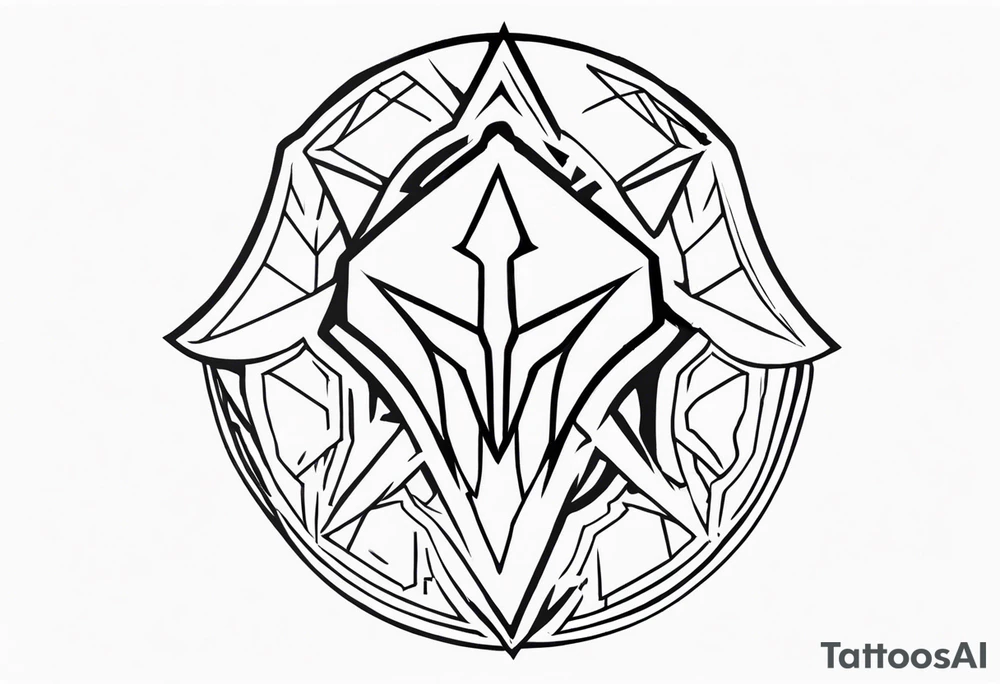 Vinyl with dota 2 Logo inside tattoo idea