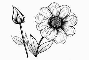 Xray flower with stem spelling out Ryan tattoo idea