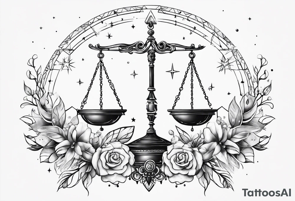 Libra constellation tattoo idea