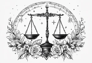 Libra constellation tattoo idea