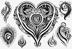 heart, maori tattoo idea