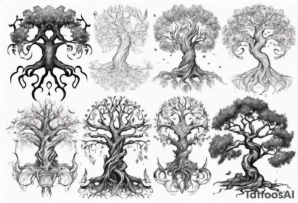 Fantasy tree tattoo idea