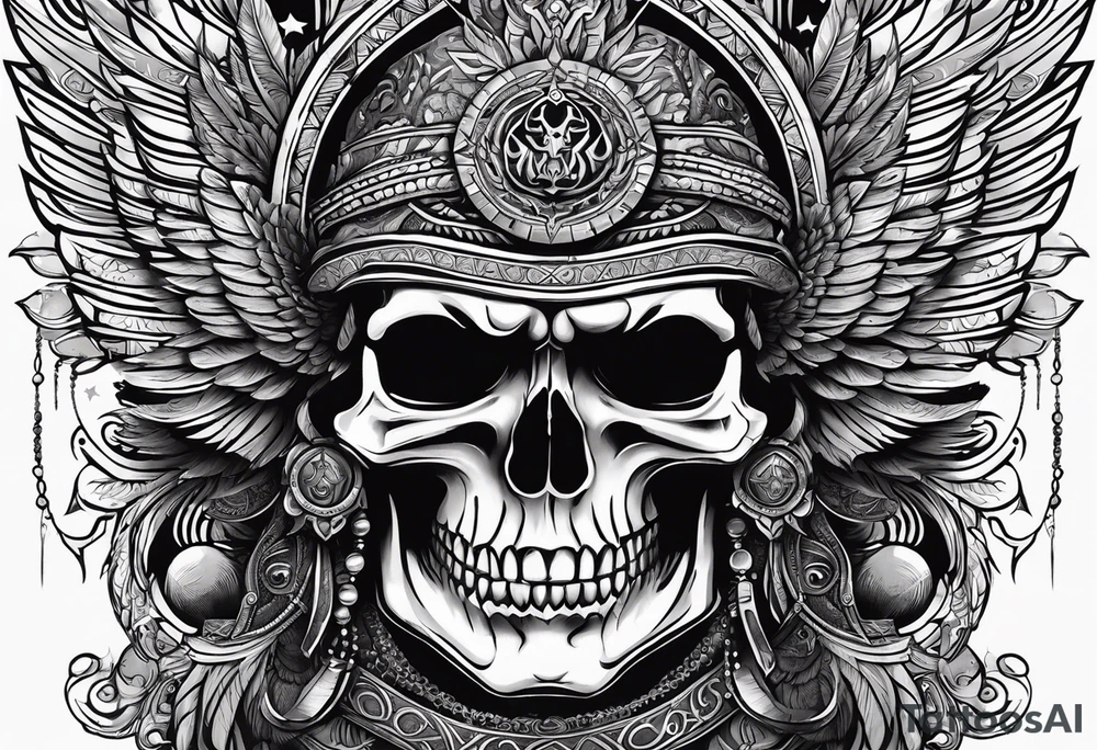 black kali, goddess pirate, alien, pachamama, valkrye, warrior, skull, lotus azul, wing, eagle, zenza resonance, stars, 5D tattoo idea