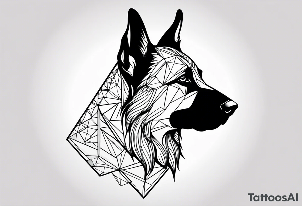 German shepherd dog tattoo idea