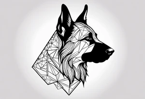 German shepherd dog tattoo idea