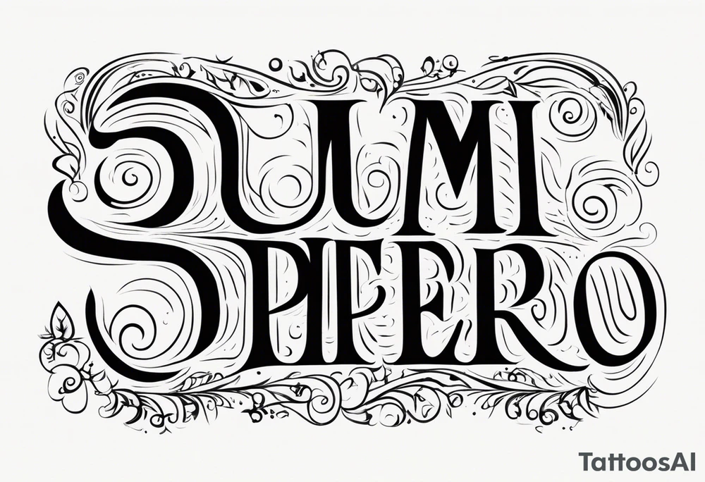 (Dum spiro spero) in a line tattoo idea