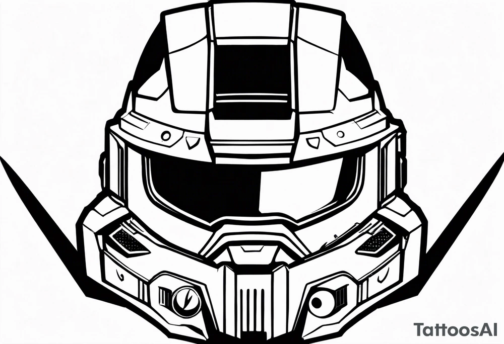 The helmet of master chief from the video game halo, incorporated with the energy sword from that video game tattoo idea