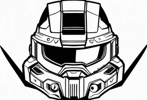 The helmet of master chief from the video game halo, incorporated with the energy sword from that video game tattoo idea