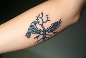 time, yggdrasil, ravens tattoo idea