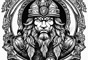 Spartan soldier in a lion tattoo idea