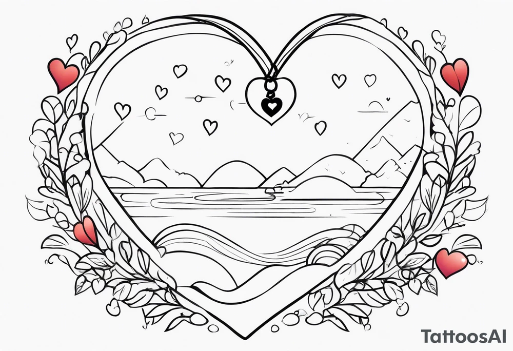 Create a lifeline tattoo. How heartbeats are. You call her bubs. With a few hearts around. tattoo idea