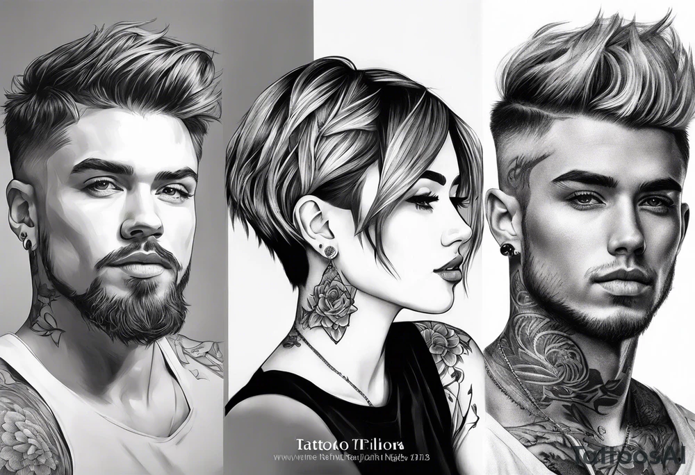 Tattoo artist short hair tattoo idea