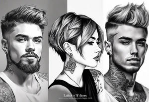 Tattoo artist short hair tattoo idea