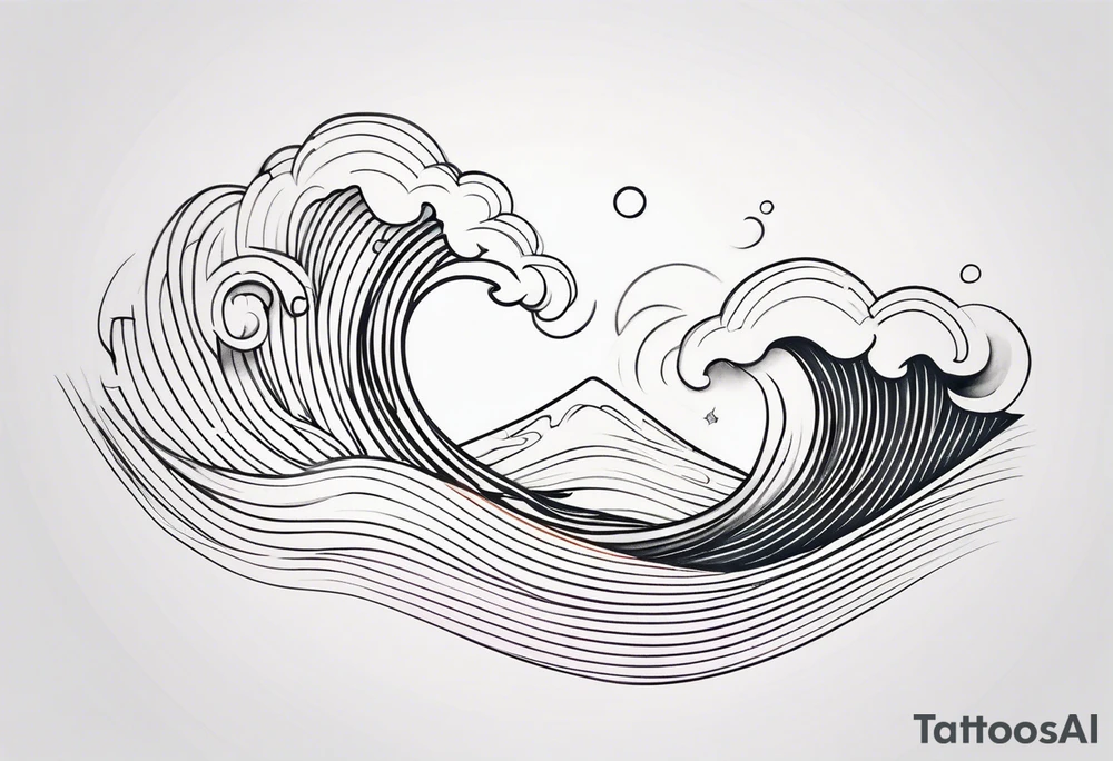 Wavy lines tattoo idea