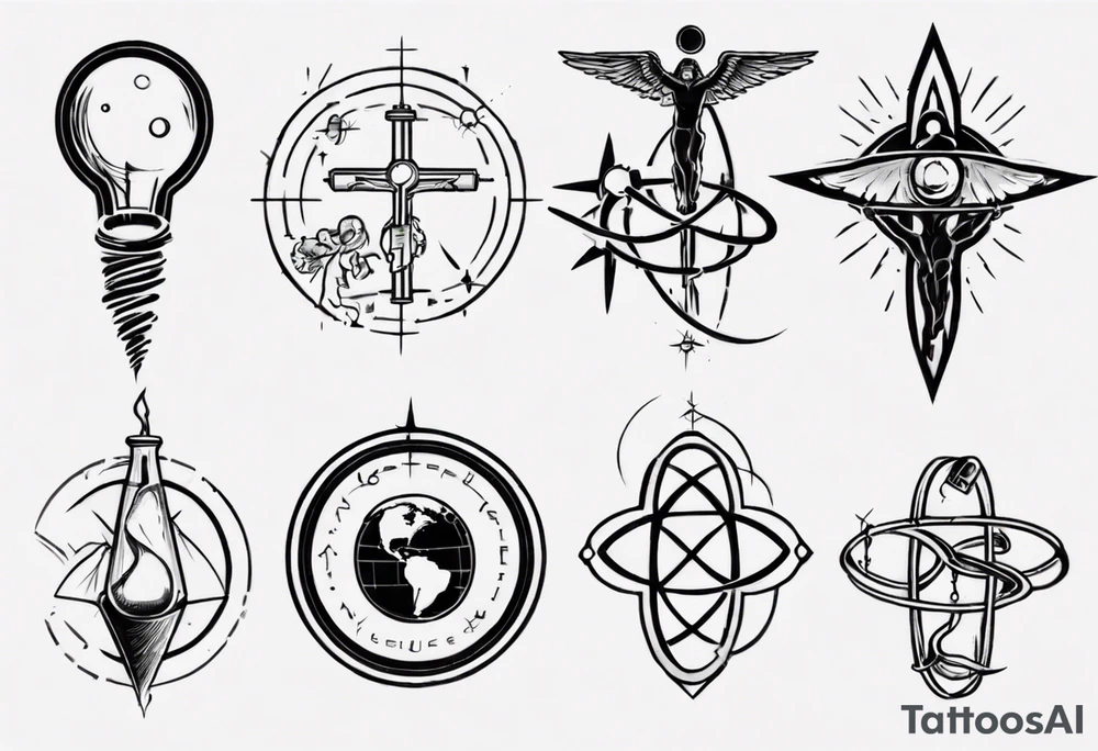 Combine science with Jesus tattoo idea