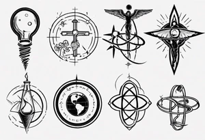 Combine science with Jesus tattoo idea