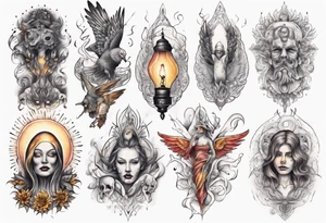 Light liberating people from fear tattoo idea