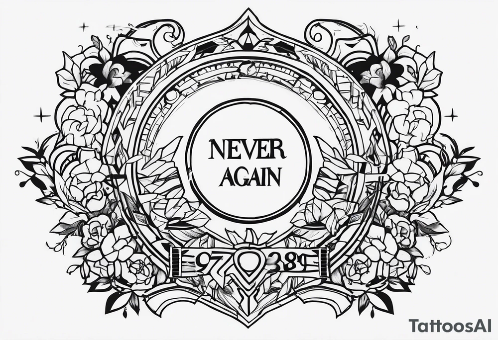 9728 never again tattoo idea