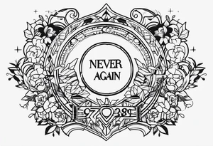 9728 never again tattoo idea