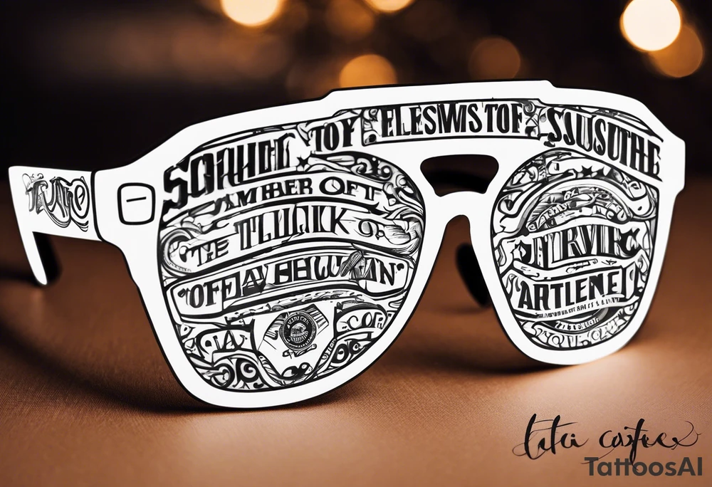 Officer Sunglasses tattoo idea