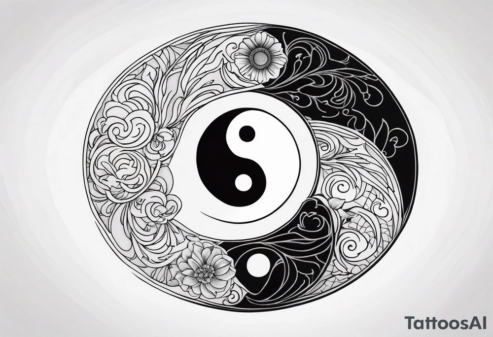Ying yang tattoo idea