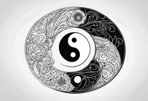 Ying yang tattoo idea