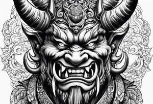 japanese demon tattoo idea