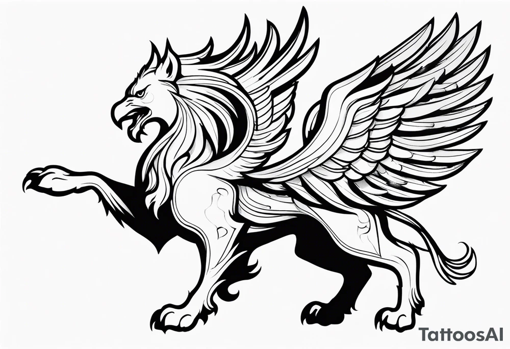 Mythical Griffin tattoo idea