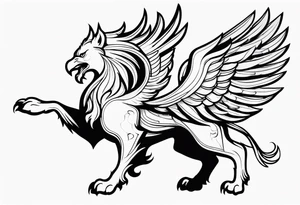 Mythical Griffin tattoo idea