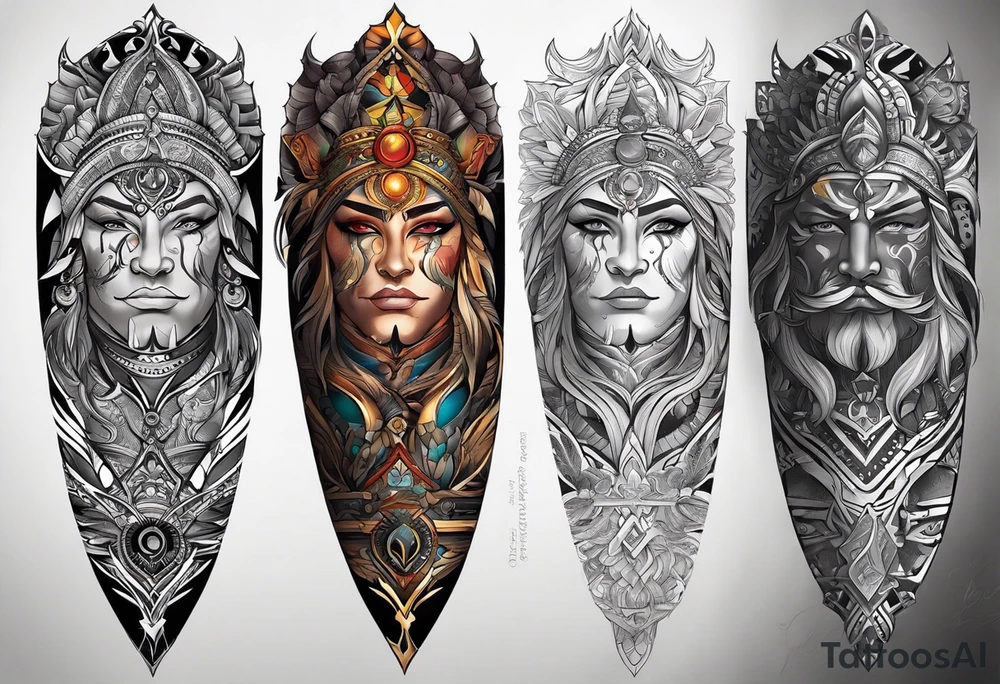 I want a unique half sleeve tattoo for men tattoo idea