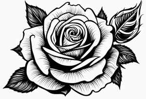 Rose with a eye tattoo idea