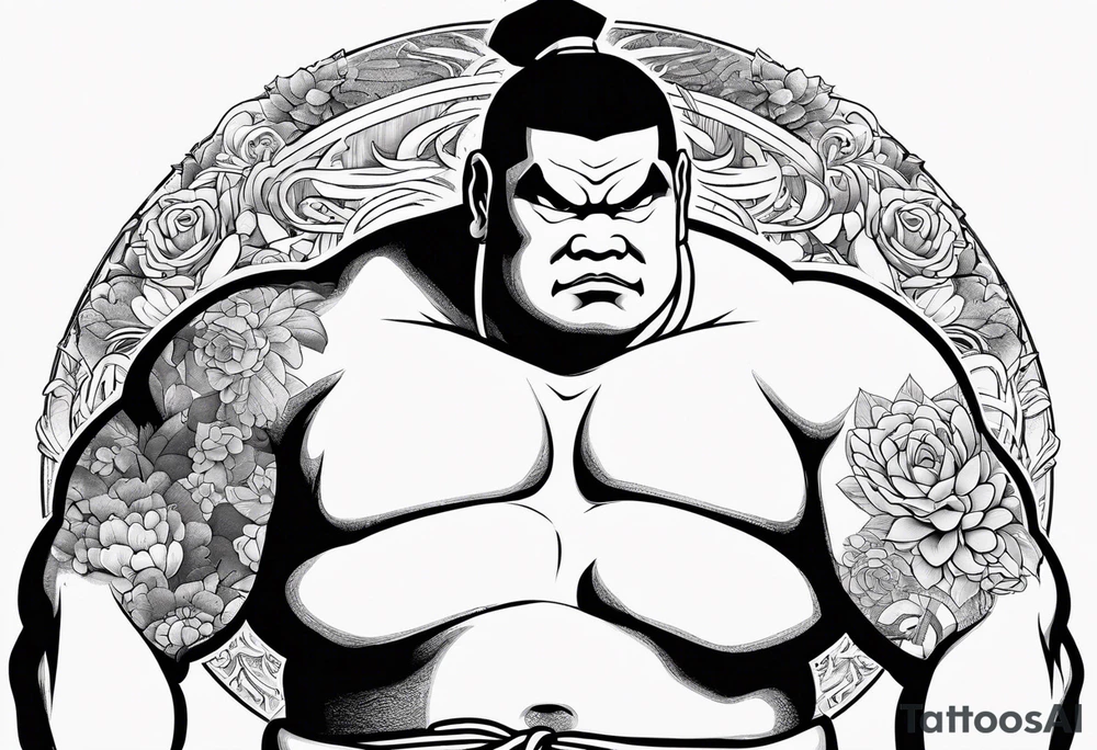 sumo wrestler tattoo idea