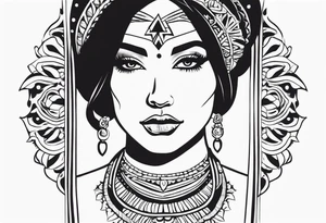 Girl in mexican style, its for my mother tattoo idea