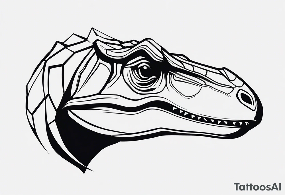 dinosaur head tattoo idea