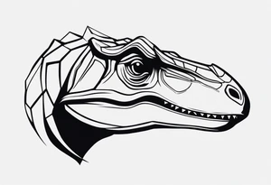 dinosaur head tattoo idea