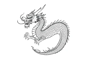 Beautiful asian dragon tattoo idea