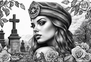 Veteran cemetery tattoo idea