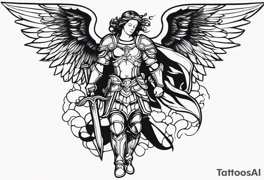 Archangel Saint Michael tattoo idea