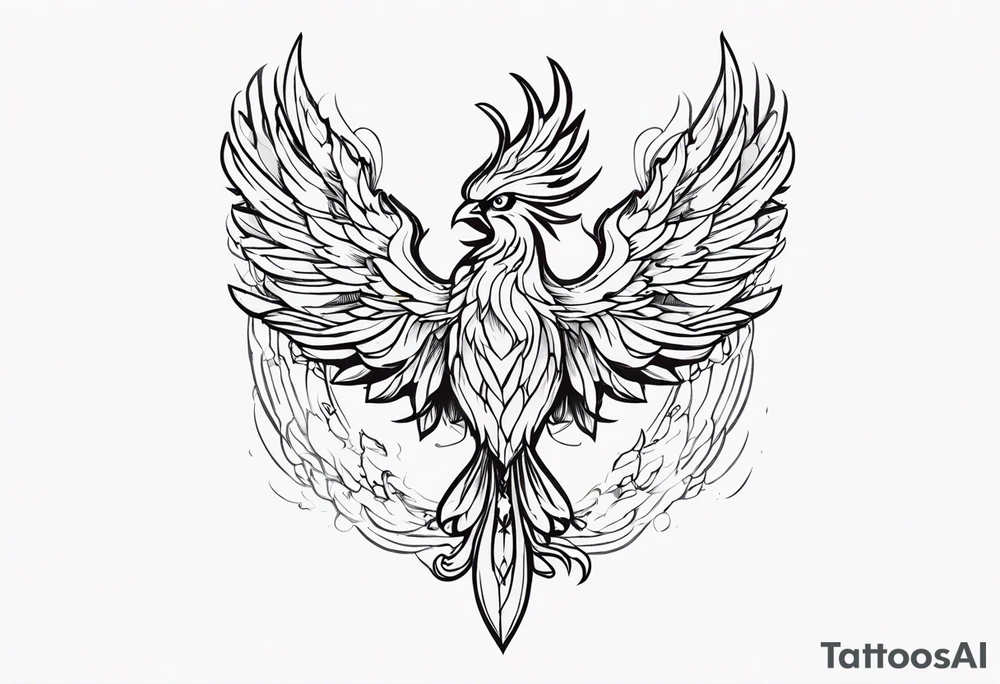 phoenix holding pen tattoo idea