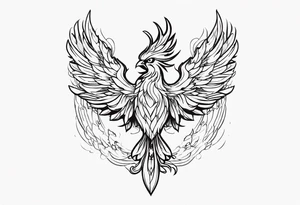 phoenix holding pen tattoo idea