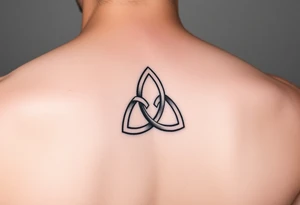 simple unqiue trinity knot. placement on the inner upper arm tattoo idea