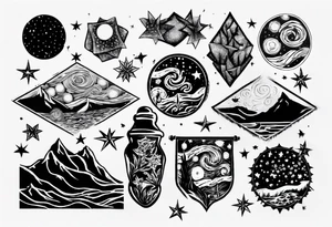 starry nights van gogh tattoo idea
