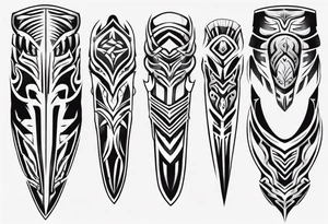 Leg armor tattoo idea
