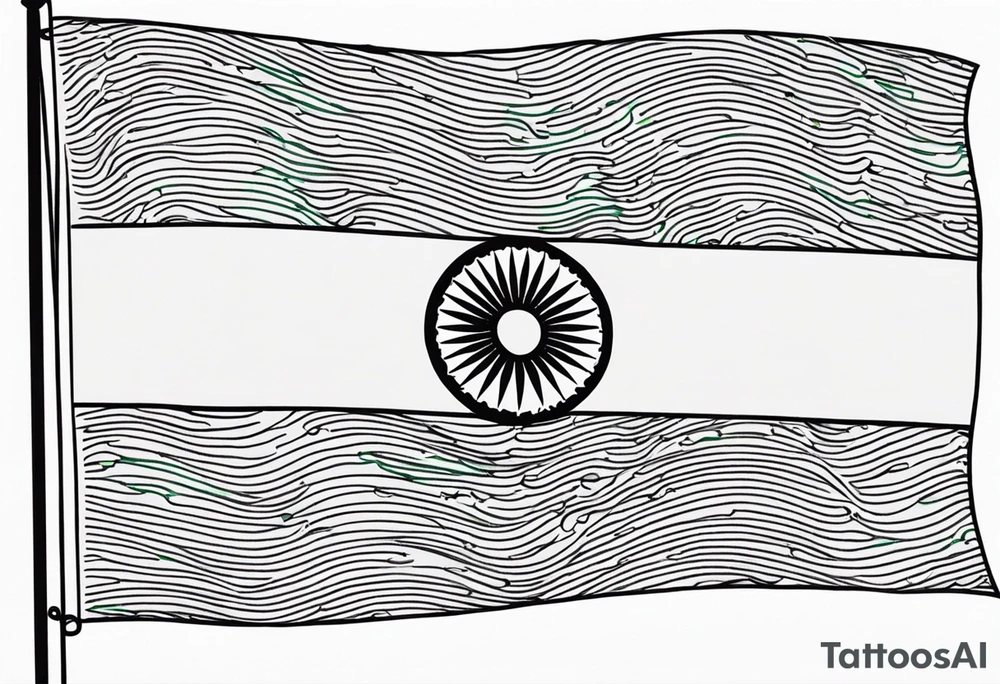 Indian Flag with FAZE written on it tattoo idea