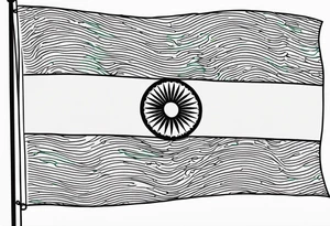 Indian Flag with FAZE written on it tattoo idea