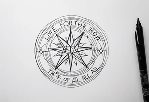 Lyrics ‘to live for the hope of it all’ 
Capricorn 
Small, dainty tattoo idea