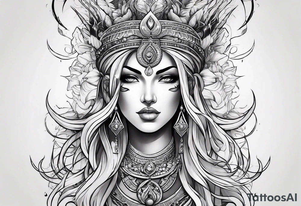 Scorpio goddess tattoo idea