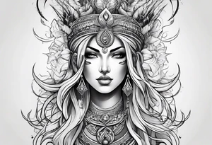 Scorpio goddess tattoo idea